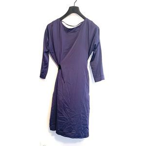 [carlocontrada] Navy Blue Silk Dress - Size Medium